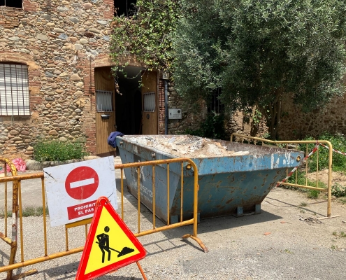 Les obres que s'estan realitzant a Can Boric per adaptar-lo i adequar-lo per l'activitat de l'agrupació escolta Sant Cugat