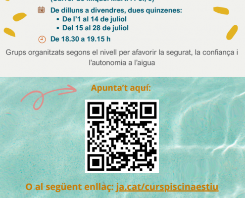 Cartell informatiu curs piscina estiu 2026